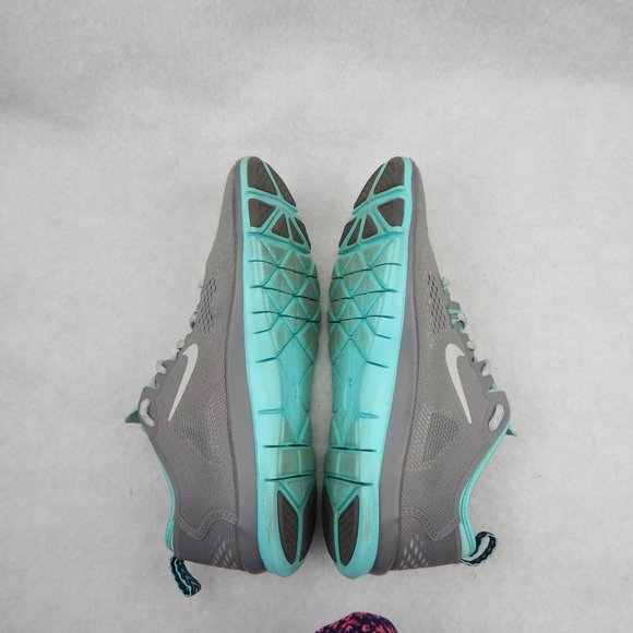 Nike Womens Free 5.0 Tr Fit 4 629496-200 Gray Mint Running Shoes Lace Up Size 8. - Picture 5 of 11
